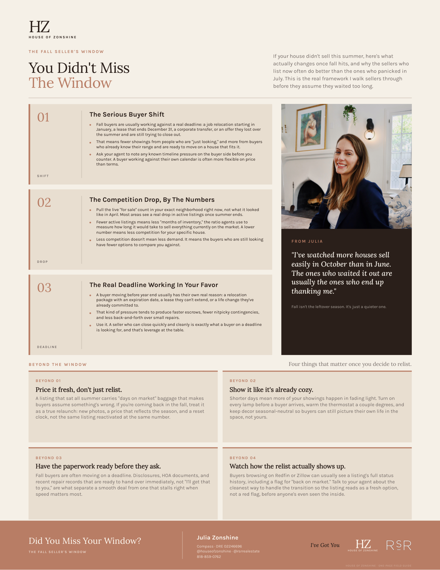 Did You Miss Your Window? seller guide cover