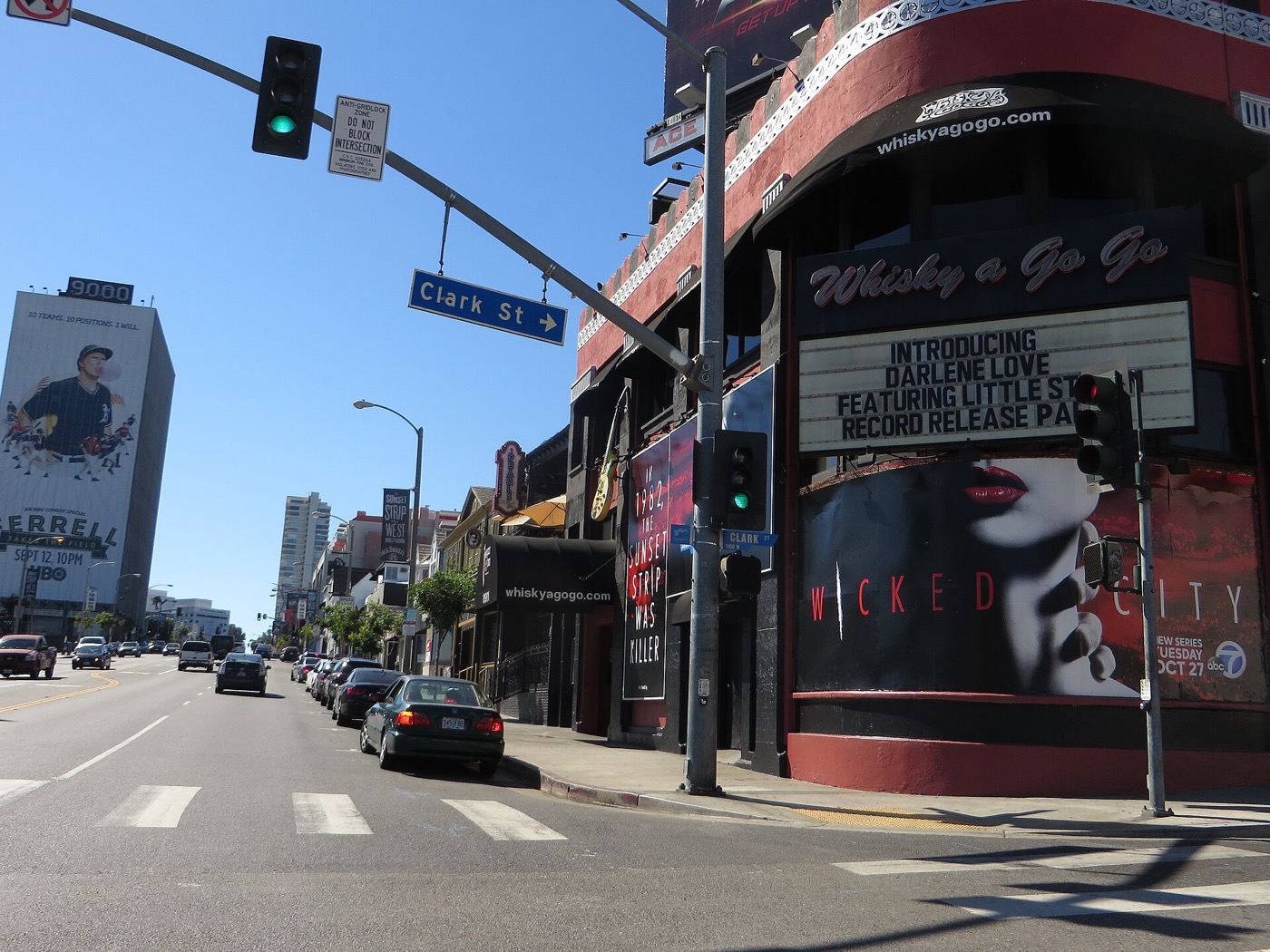 Whisky a Go Go exterior and marquee on the Sunset Strip