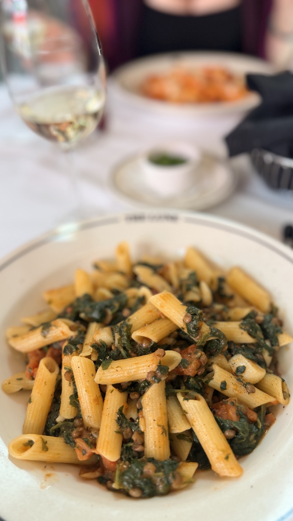 Spaghetti alla lenticchie at Tre Lune