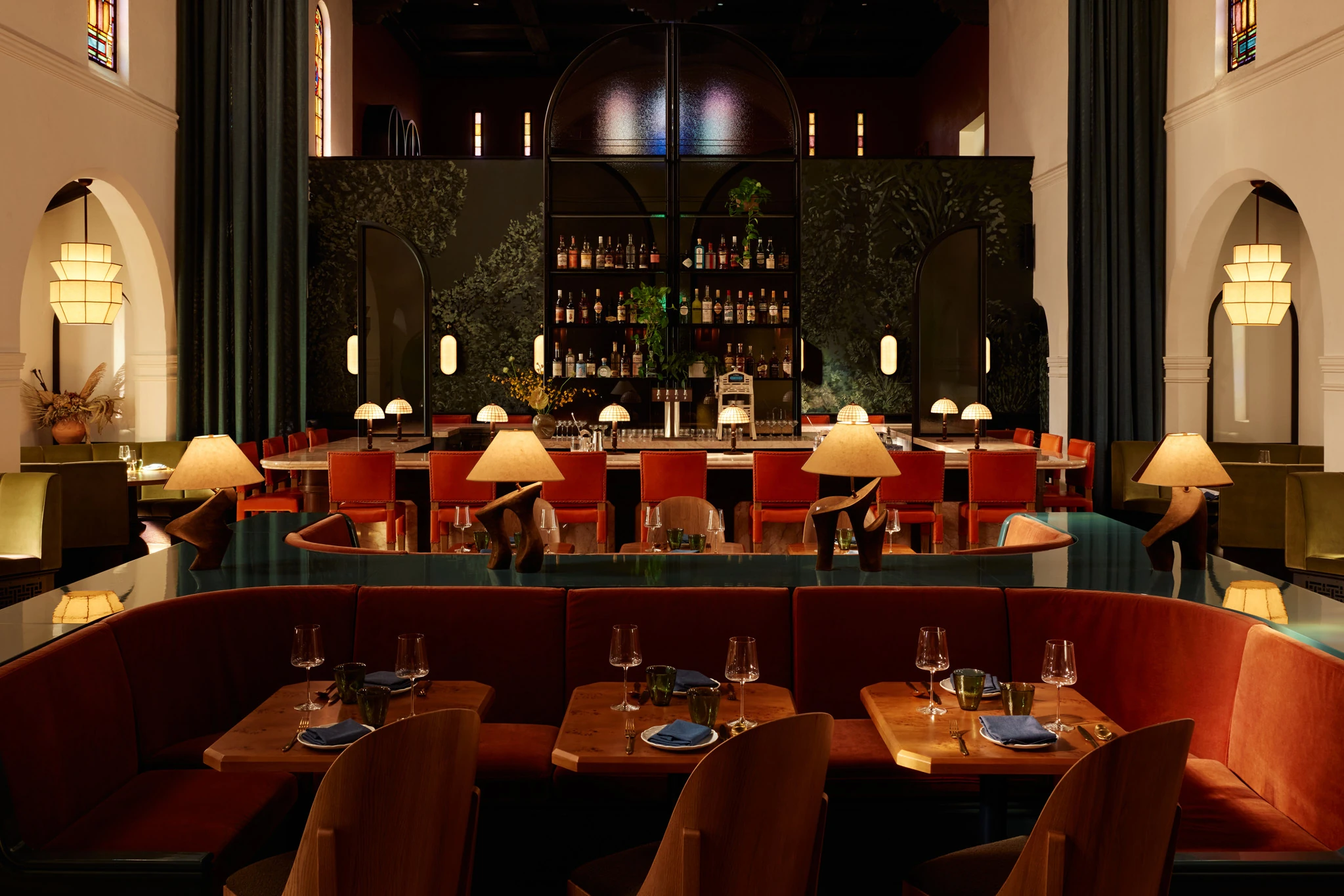 Sous Sous restaurant inside the chapel at Hotel Lucile