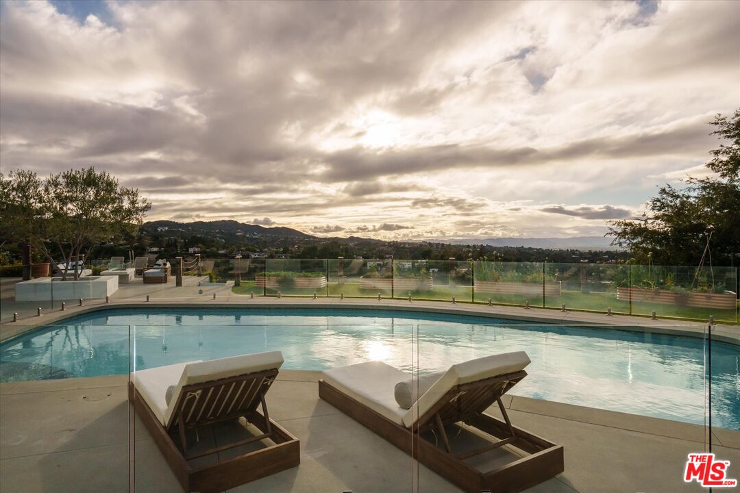 Swimming pool and broad canyon view at 3627 Cody Road