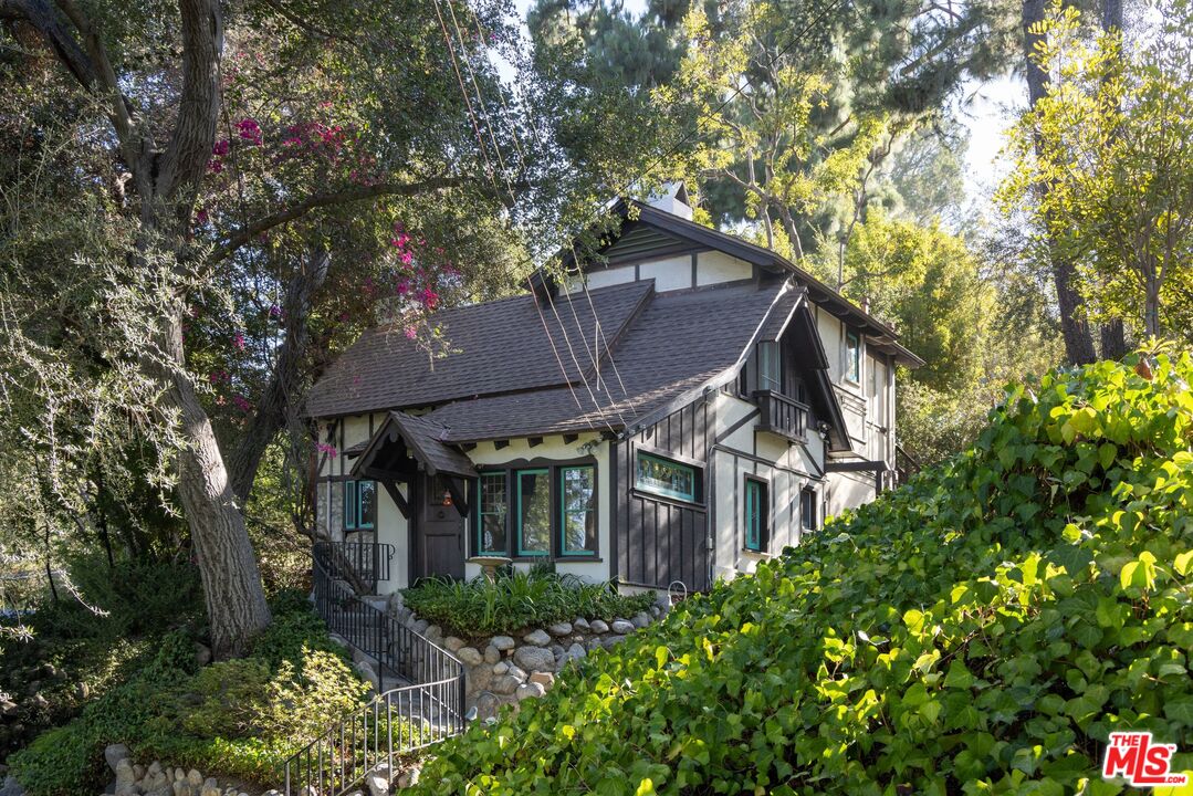 English storybook exterior at 485 Madeline Drive